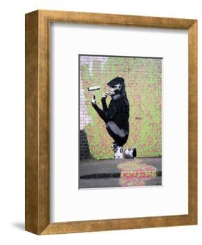 Gorilla-Banksy-Framed Giclee Print