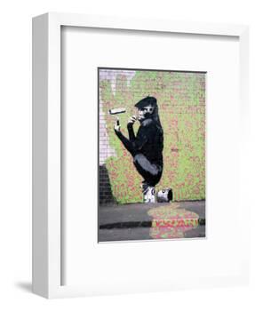 Gorilla-Banksy-Framed Giclee Print