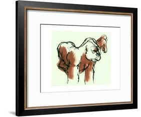 Gorillas, ink drawing, 1975-null-Framed Giclee Print