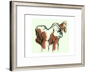 Gorillas, ink drawing, 1975-null-Framed Giclee Print