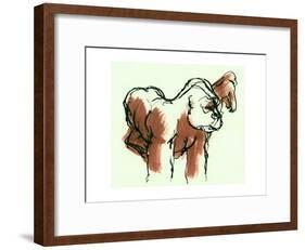 Gorillas, ink drawing, 1975-null-Framed Giclee Print