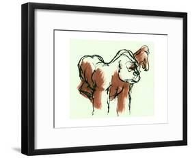 Gorillas, ink drawing, 1975-null-Framed Giclee Print