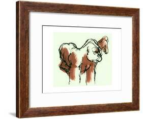 Gorillas, ink drawing, 1975-null-Framed Giclee Print