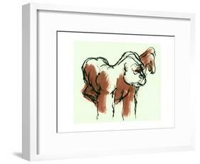 Gorillas, ink drawing, 1975-null-Framed Giclee Print