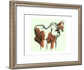 Gorillas, ink drawing, 1975-null-Framed Giclee Print