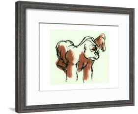 Gorillas, ink drawing, 1975-null-Framed Giclee Print