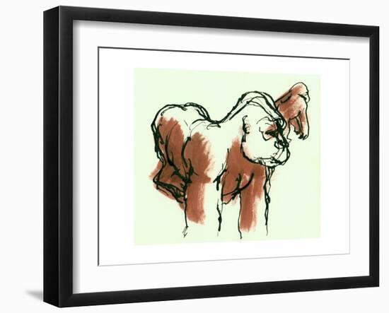 Gorillas, ink drawing, 1975--Framed Giclee Print