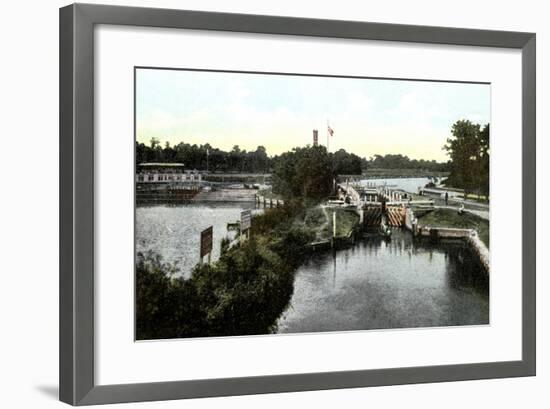 Goring Lock, Oxfordshire, 20th Century-null-Framed Giclee Print