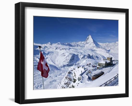 Gornergrat Mountain, Zermatt, Valais, Switzerland-Walter Bibikow-Framed Photographic Print