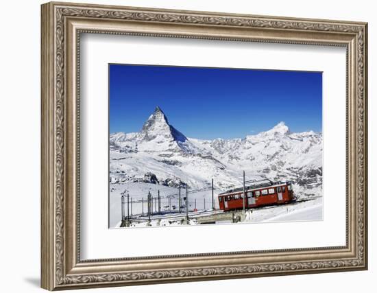 Gornergratbahn at Riffelberg, Matterhorn, Zermatt, Valais, Switzerland-Norbert Eisele-Hein-Framed Photographic Print