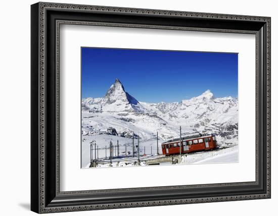 Gornergratbahn at Riffelberg, Matterhorn, Zermatt, Valais, Switzerland-Norbert Eisele-Hein-Framed Photographic Print