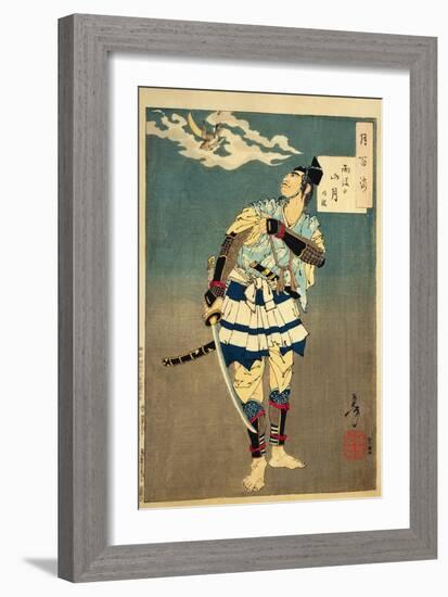 Goro Tokimune, One of the Soga Brothers, 1885-Tsukioka Kinzaburo Yoshitoshi-Framed Giclee Print