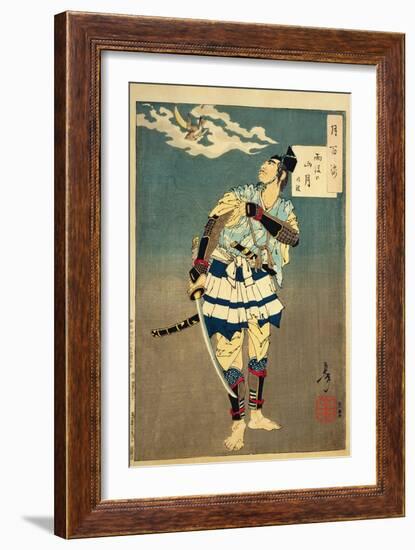 Goro Tokimune, One of the Soga Brothers, 1885-Tsukioka Kinzaburo Yoshitoshi-Framed Giclee Print