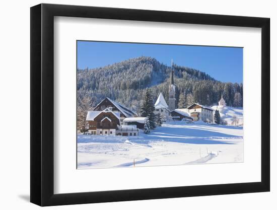 Gosau in Winter, Gosau, Salzkammergut, Austria, Europe-Miles Ertman-Framed Photographic Print