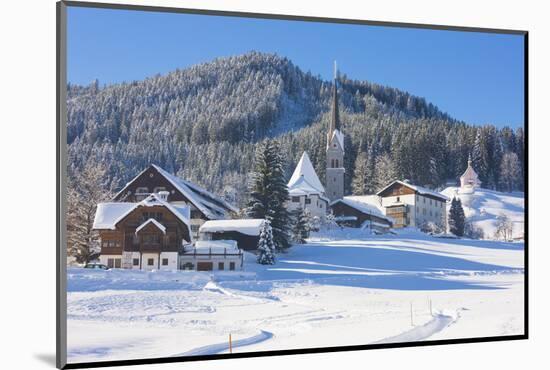 Gosau in Winter, Gosau, Salzkammergut, Austria, Europe-Miles Ertman-Mounted Photographic Print