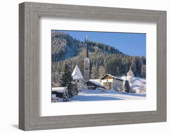 Gosau in Winter, Gosau, Salzkammergut, Austria, Europe-Miles Ertman-Framed Photographic Print