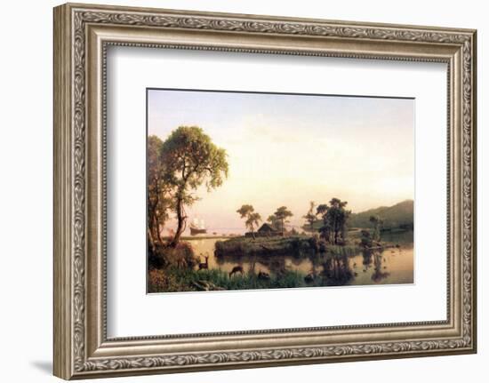 Gosnold on the Island of Cuttyhunk-Albert Bierstadt-Framed Premium Giclee Print