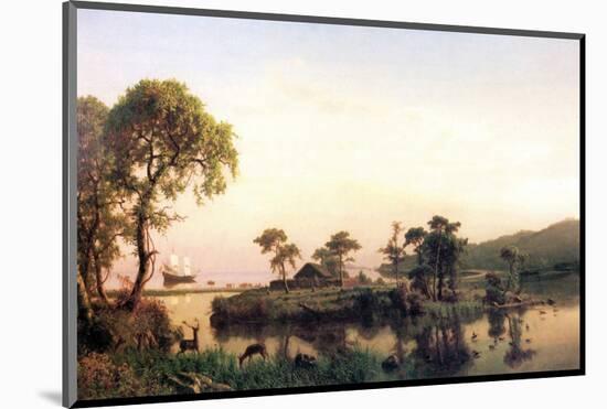 Gosnold on the Island of Cuttyhunk-Albert Bierstadt-Mounted Premium Giclee Print