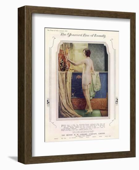 Gossard Corsets, The Gossard Line of Beauty-null-Framed Art Print