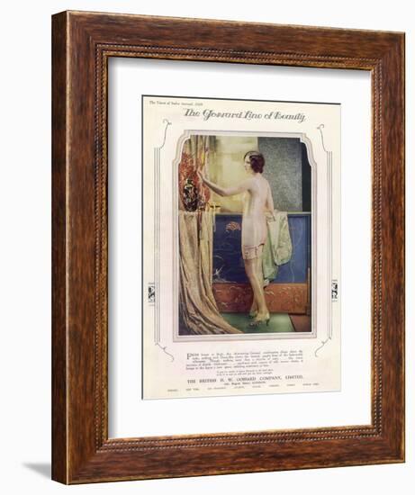 Gossard Corsets, The Gossard Line of Beauty-null-Framed Art Print