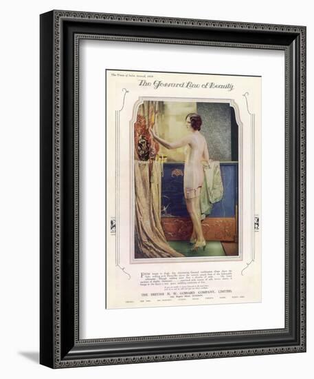 Gossard Corsets, The Gossard Line of Beauty-null-Framed Art Print