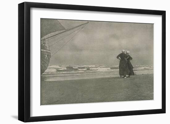 Gossip, Katwyk, 1894 (Halftone Print)-Alfred Stieglitz-Framed Giclee Print