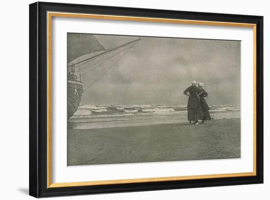 Gossip, Katwyk, 1894 (Halftone Print)-Alfred Stieglitz-Framed Giclee Print