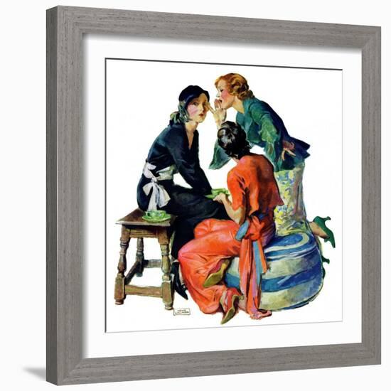 "Gossiping,"December 5, 1931-John LaGatta-Framed Giclee Print