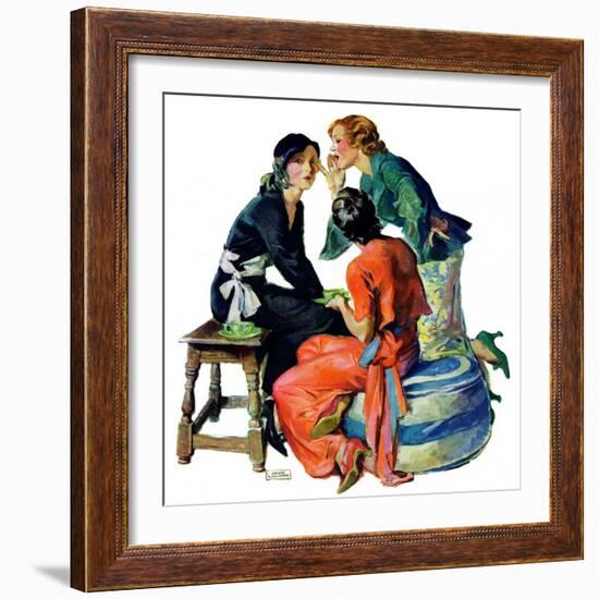 "Gossiping,"December 5, 1931-John LaGatta-Framed Giclee Print