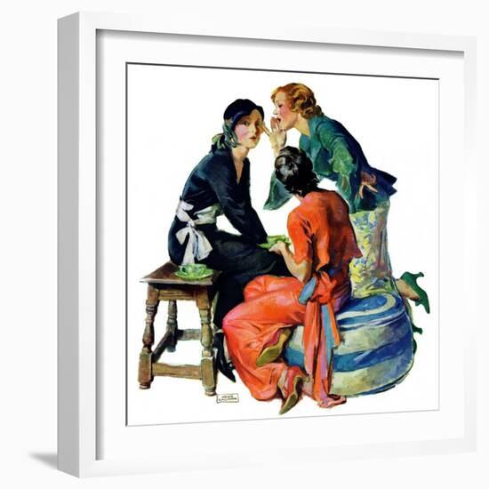 "Gossiping,"December 5, 1931-John LaGatta-Framed Giclee Print