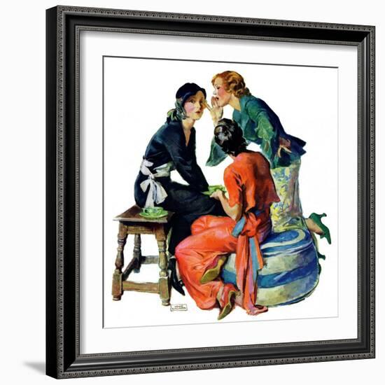 "Gossiping,"December 5, 1931-John LaGatta-Framed Giclee Print