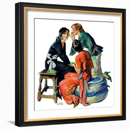 "Gossiping,"December 5, 1931-John LaGatta-Framed Giclee Print