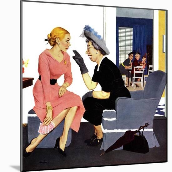 "Gossiping Neighbor", May 12, 1951-George Hughes-Mounted Giclee Print