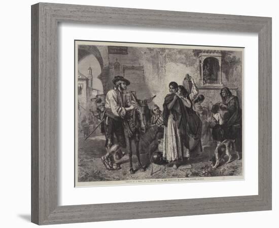 Gossips at a Well-John Phillip-Framed Giclee Print