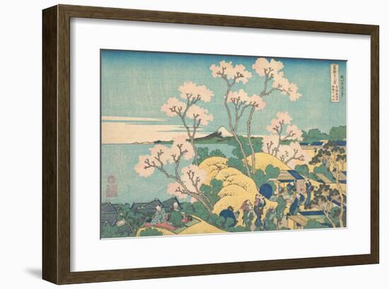 Goten Hill at Shinagawa on the Tokaido-Katsushika Hokusai-Framed Premium Giclee Print
