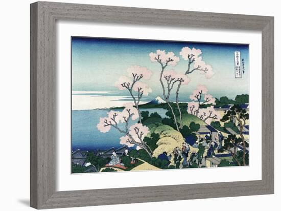 Goten-Yama-Hill. Shinagawa on the Tokaido Road-Katsushika Hokusai-Framed Art Print