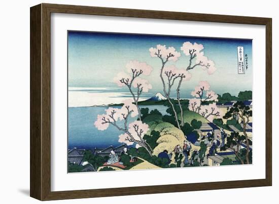 Goten-Yama-Hill. Shinagawa on the Tokaido Road-Katsushika Hokusai-Framed Art Print