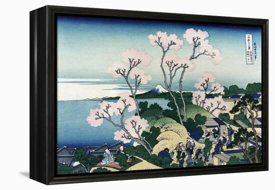 Goten-Yama-Hill. Shinagawa on the Tokaido Road-Katsushika Hokusai-Framed Stretched Canvas