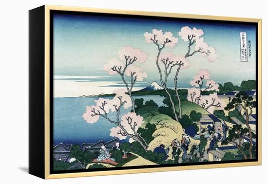 Goten-Yama-Hill. Shinagawa on the Tokaido Road-Katsushika Hokusai-Framed Stretched Canvas