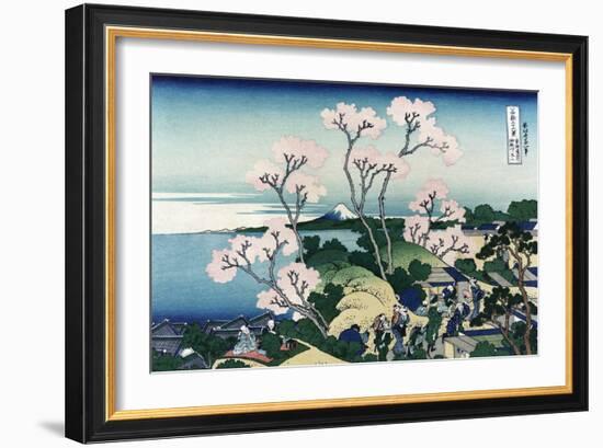 Goten-Yama-Hill. Shinagawa on the Tokaido Road-Katsushika Hokusai-Framed Premium Giclee Print