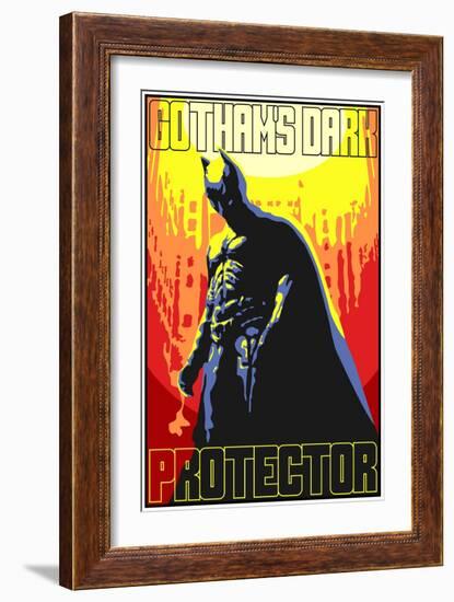 Gothams Guardian-Cristian Mielu-Framed Art Print