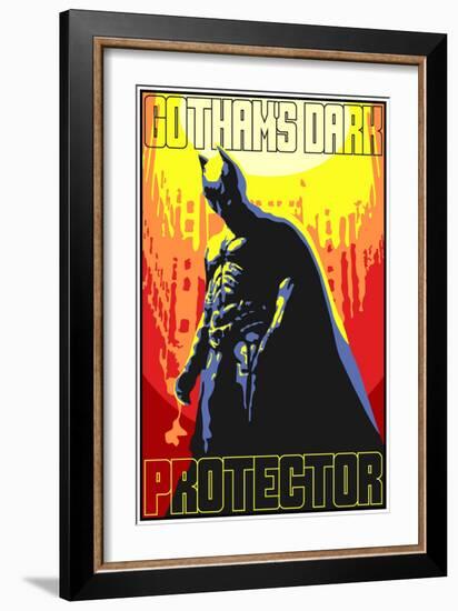 Gothams Guardian-Cristian Mielu-Framed Art Print
