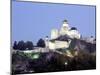 Gothic 15th Century Castle at Dusk, Trencin, Trencin Region, Slovakia-Richard Nebesky-Mounted Photographic Print