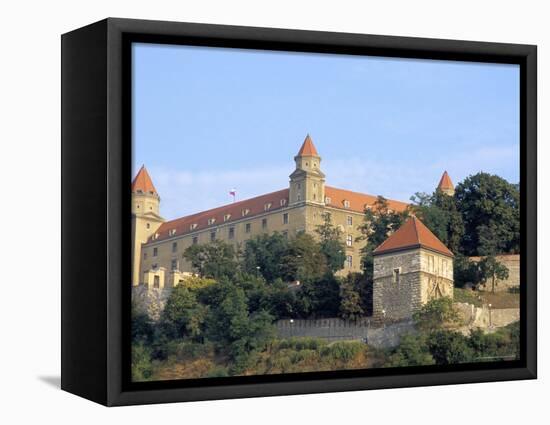 Gothic 15th Century Castle Dominates Bratislava at Dusk, Bratislava, Slovakia-Richard Nebesky-Framed Premier Image Canvas