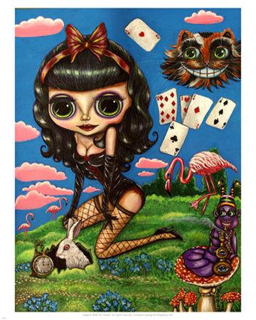 Gothic Alice In Wonderland Art Print By Blonde Blythe Art Com