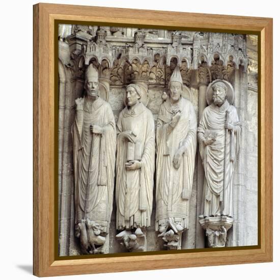 Gothic Art : St. Martin, St. Jerome, St. Gregory I and St. Avitu-null-Framed Premier Image Canvas