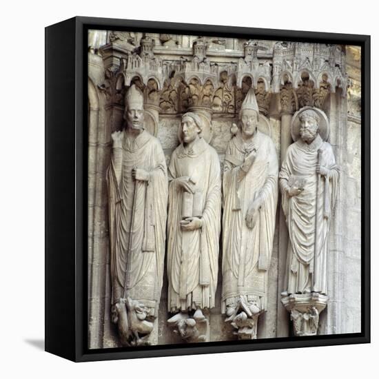 Gothic Art : St. Martin, St. Jerome, St. Gregory I and St. Avitu-null-Framed Premier Image Canvas