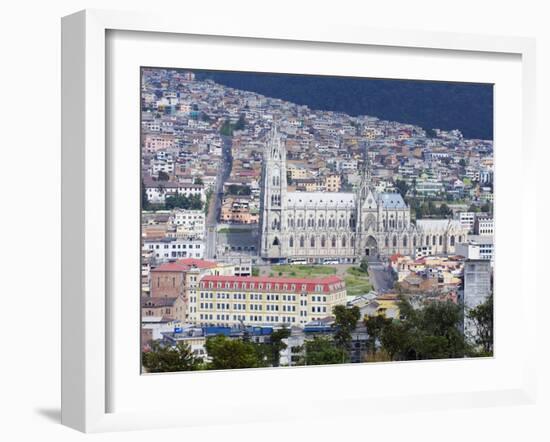 Gothic Basilica Del Voto Nacional, Old Town, UNESCO World Heritage Site, Quito, Ecuador-Christian Kober-Framed Photographic Print