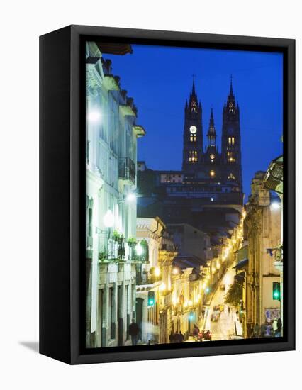 Gothic Basilica Del Voto Nacional, Old Town, UNESCO World Heritage Site, Quito, Ecuador-Christian Kober-Framed Premier Image Canvas