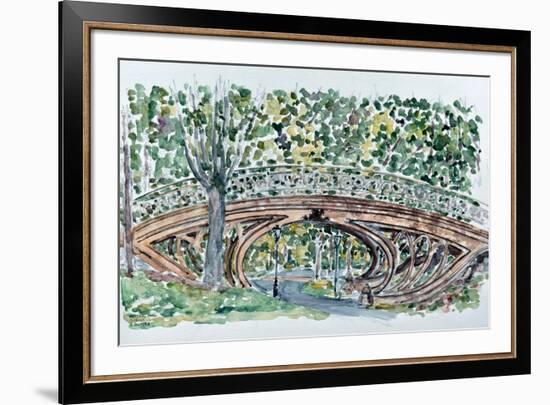 Gothic Bridge, Central Park-Anthony Butera-Framed Giclee Print